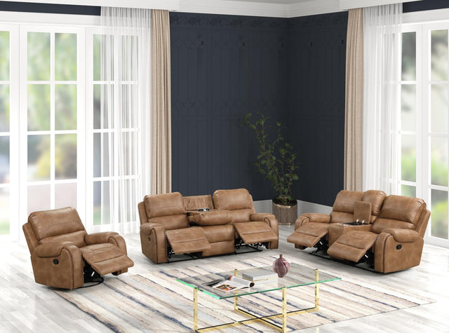 Titan2002-saddle Oversized 3Pc Reclining Set - Ella Furniture