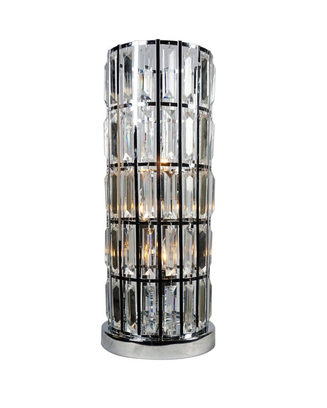 Glam Crystal Black Table Lamp - Ella Furniture