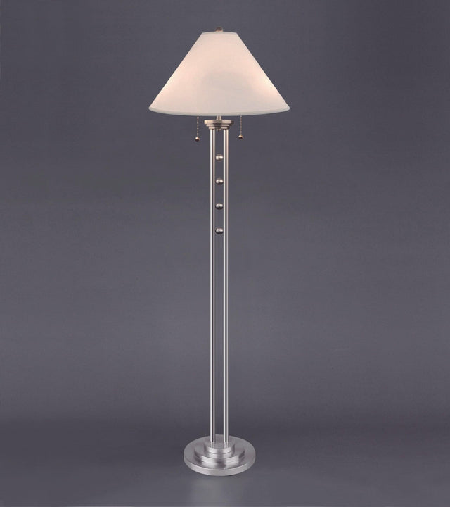 Magnum White Chrome Contemporary Table Lamp - Ella Furniture