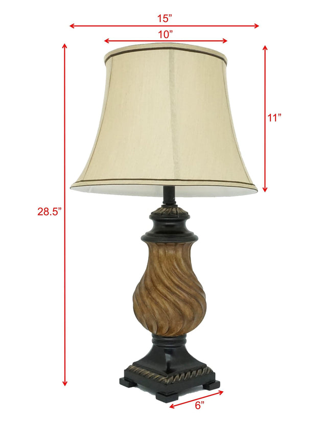 Black Brown Modern ContemporaryTable Lamp - Ella Furniture