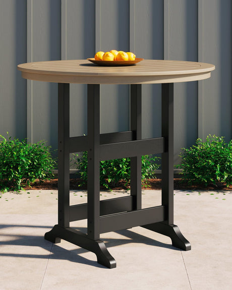 Fairen Trail Black/driftwood Bar Table - Ella Furniture