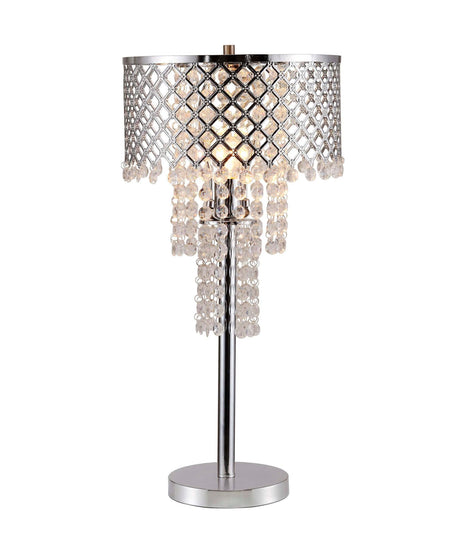 Vantassel Crystal On Mesh Contemporary Modern Glass Table Lamp - Ella Furniture