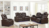 Woodland Brown 3Pc Power Reclining Set - Ella Furniture