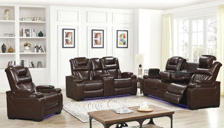 Woodland Brown 3Pc Power Reclining Set - Ella Furniture