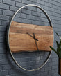Panchali Brown/silver Finish Wall Clock - Ella Furniture