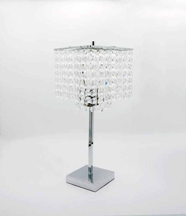 Chandelier Black Rain Drop Modern Glass Metal Table Touch Lamp - Ella Furniture