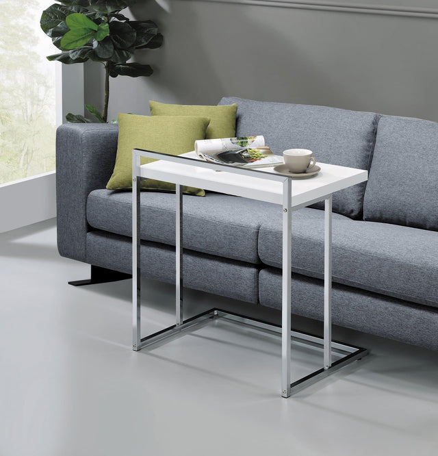 Dani Rectangular Snack Table With Metal Base - Ella Furniture