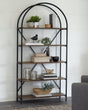 Galtbury Brown/Black Bookcase - Ella Furniture