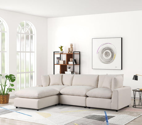 Sky Sand Linen Modular Sectional - Ella Furniture