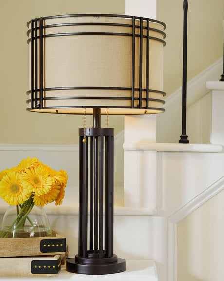 Hanswell Dark Brown Table Lamp - Ella Furniture