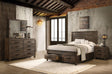 Woodmont Rustic Golden Brown Storage Bedroom Set - Ella Furniture
