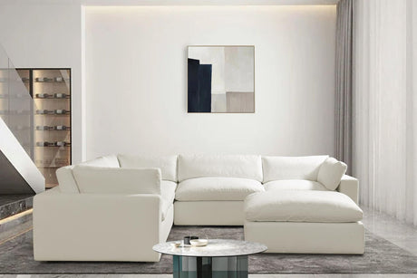 Xl Cloud Sand Sectional + Ottoman Set - Ella Furniture