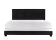 Erin Black Pu Faux Leather Wood King Upholstered Bed - Ella Furniture