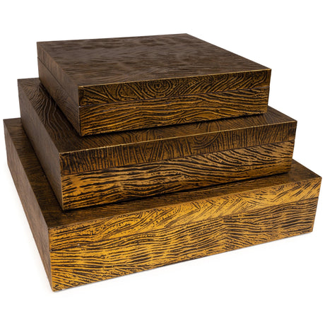 Keldy Antique Brass Finish Box (Set Of 3) - Ella Furniture