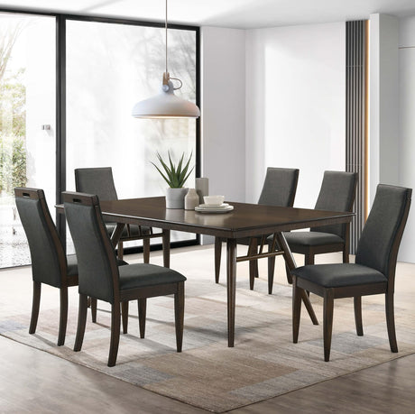 Wes Brown Rectangular Dining Room Set - Ella Furniture