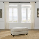 Asanti Fog Chenille Ottoman - Ella Furniture