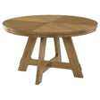 Danvers Round 54-inch Wood Dining Table Brown Oak 109150 - Ella Furniture