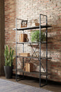Gilesgrove Black/gray Bookcase - Ella Furniture