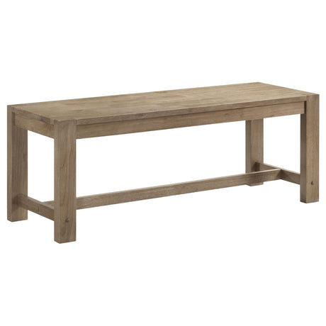 SCOTTSDALE COLLECTION Scottsdale Wood Trestle Base Dining Bench Washed Brown 109183 - Ella Furniture