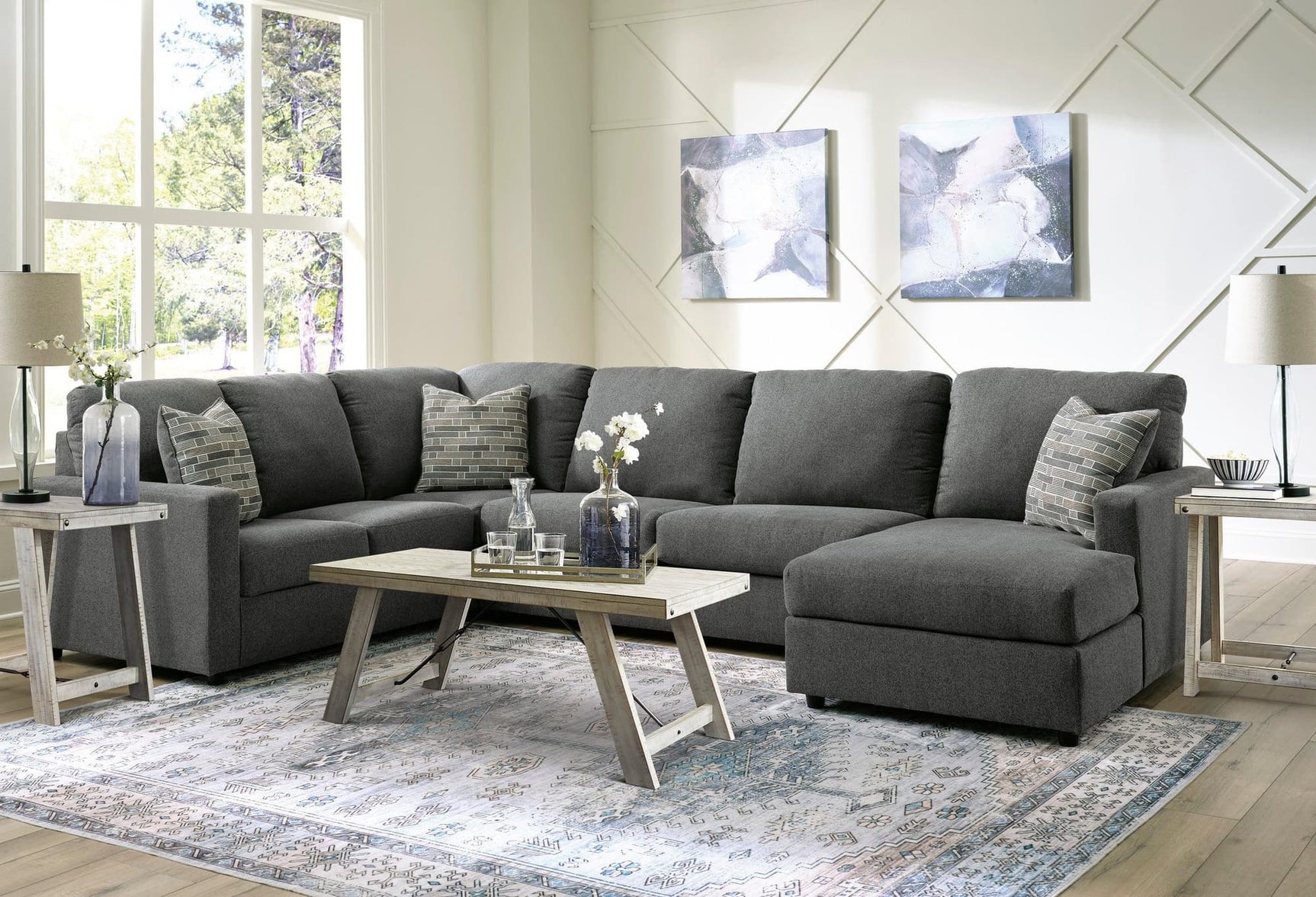 Ashley 290-03 Sectional Raf Chaise - Ella Furniture
