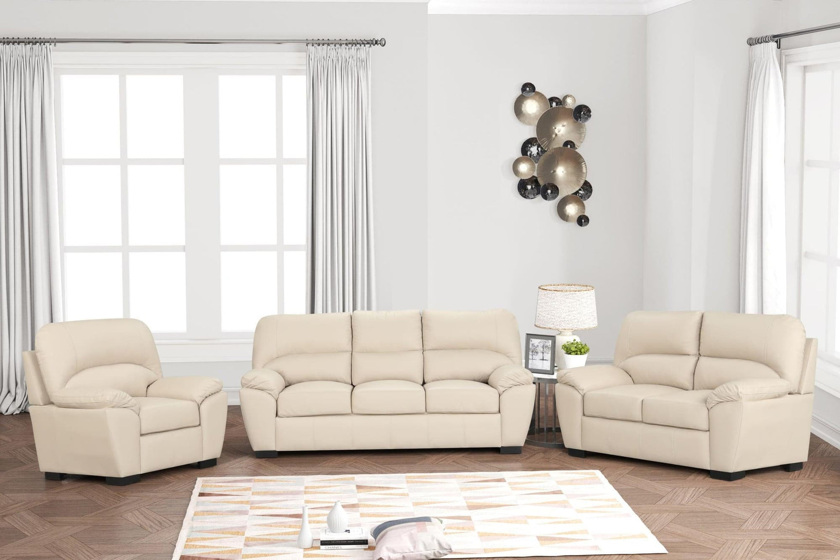 Tiffany Taupe 2Pc Or 3Pc Set - Ella Furniture