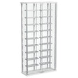 Montara Tempered Glass Wine Storage LED Curio Cabinet Chrome 182037 - Ella Furniture
