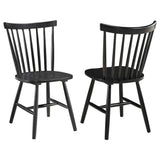 Hollyoak Windsor Wood Dining Side Chair Black (Set of 2) 183042 - Ella Furniture