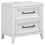 Marielle 2-drawer Nightstand Bedside Table Distressed White 224842 - Ella Furniture