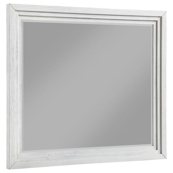 Marielle Dresser Mirror Distressed White 224844 - Ella Furniture