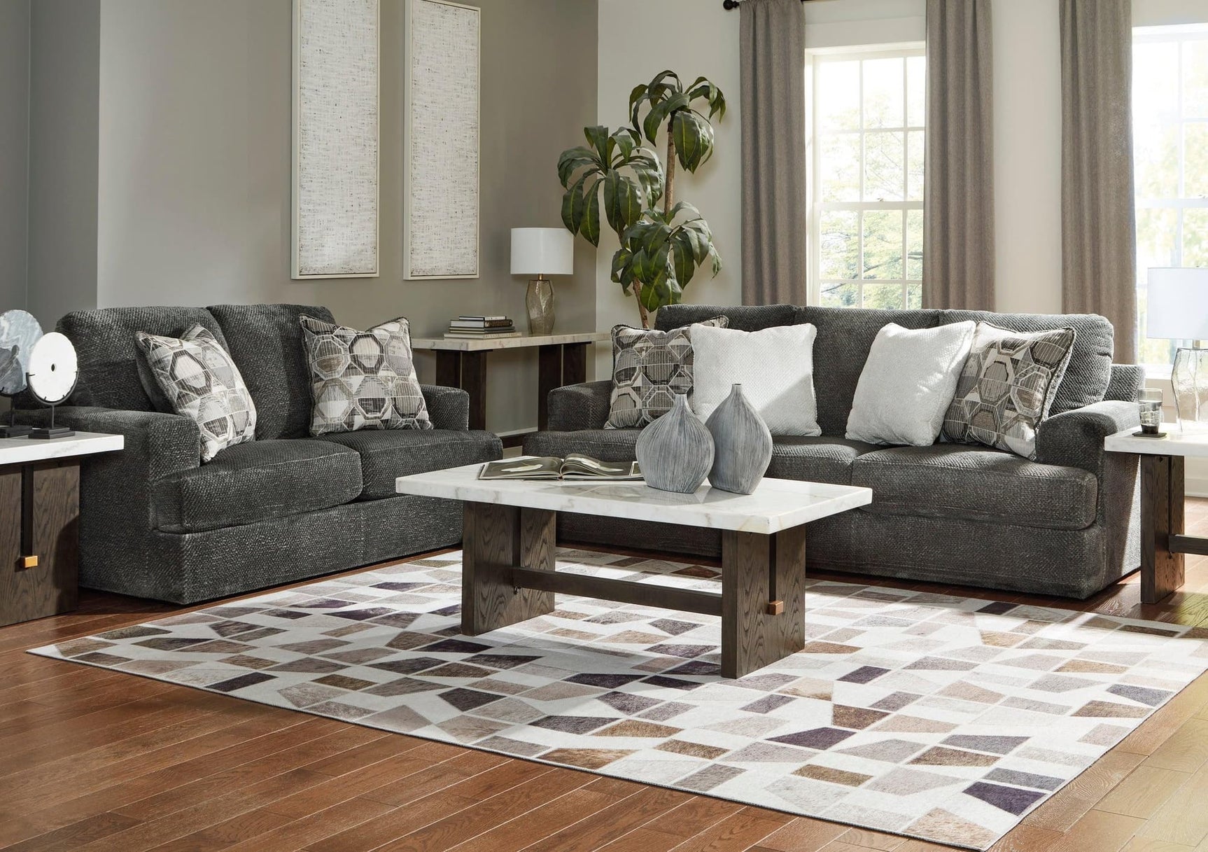 Ashley 314-02 Sofa & Loveseat - Ella Furniture