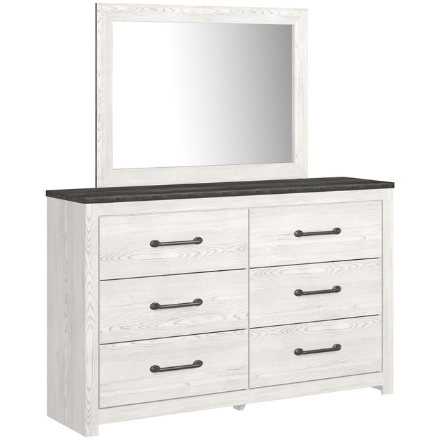 Gerridan White/Gray Dresser And Mirror - Ella Furniture
