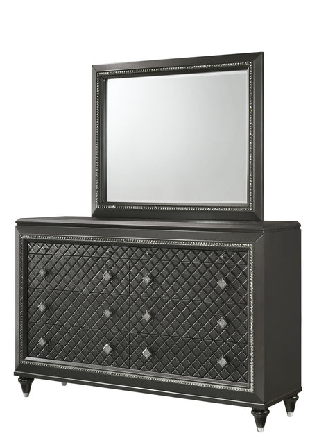 Giovani Dresser Gray, Modern Jewelry Tray Drawers - Ella Furniture
