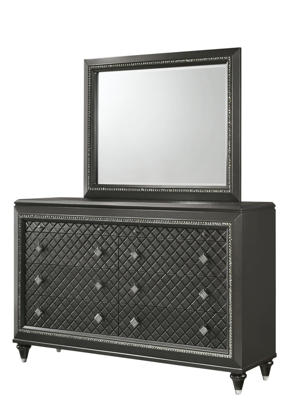 Giovani Dresser Gray, Modern Jewelry Tray Drawers - Ella Furniture