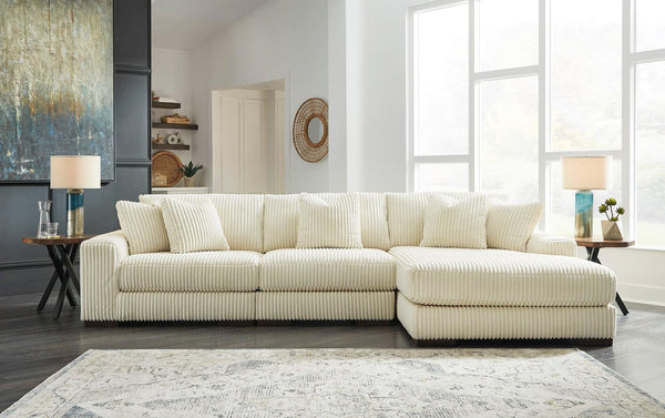 Ivory Modern Contemporary Metal Reclining Sectional - Ella Furniture