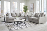Anchor Modern Contemporary Solid Wood And Metal Fabric Upholstered Sofa & Loveseat - Ella Furniture