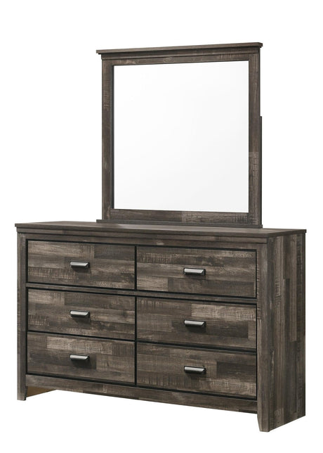 Carter Dresser Brown, Rustic And Contemporary, 6 Spacious Drawers - Ella Furniture