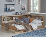 Oliah Natural Full Bookcase Storage Bed - Ella Furniture