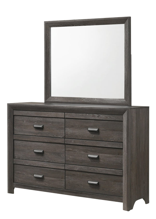 Adelaide Dresser Brown, Modern And Classic Wood, 6 Spacious Drawers - Ella Furniture