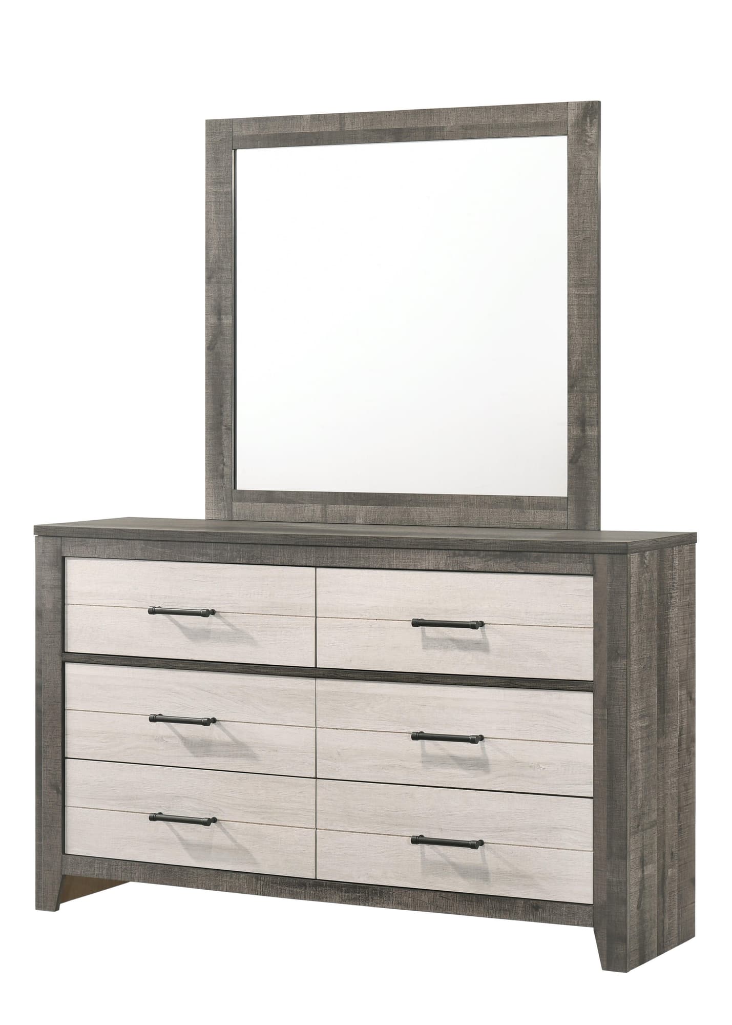 Rhett Dresser Brown/Cream, Modern Wood, 6 Spacious Drawers - Ella Furniture