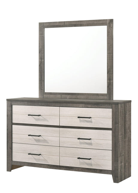 Rhett Dresser Brown/Cream, Modern Wood, 6 Spacious Drawers - Ella Furniture
