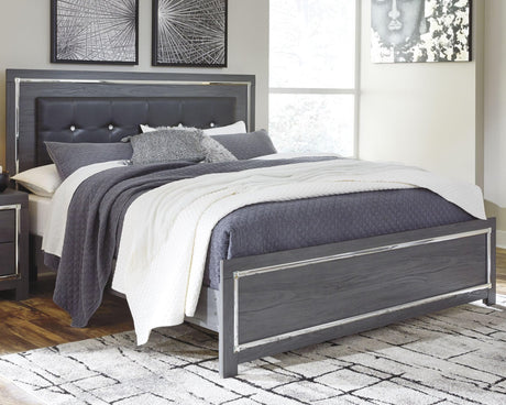 Lodanna Gray King Panel Bed - Ella Furniture