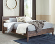 Calverson Mocha Queen Panel Platform Bed - Ella Furniture
