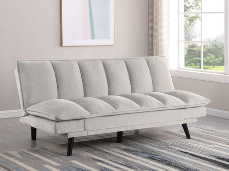 Laredo Upholstered Tufted Convertible Sofa Bed Light Grey 360017 - Ella Furniture