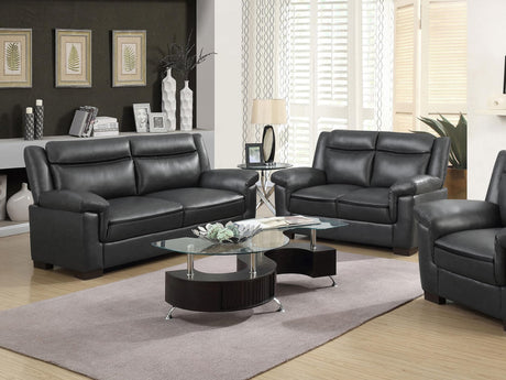Arabella Arabella Brown Faux Leather Two-Piece Living Room Set 506591-S2 - Ella Furniture