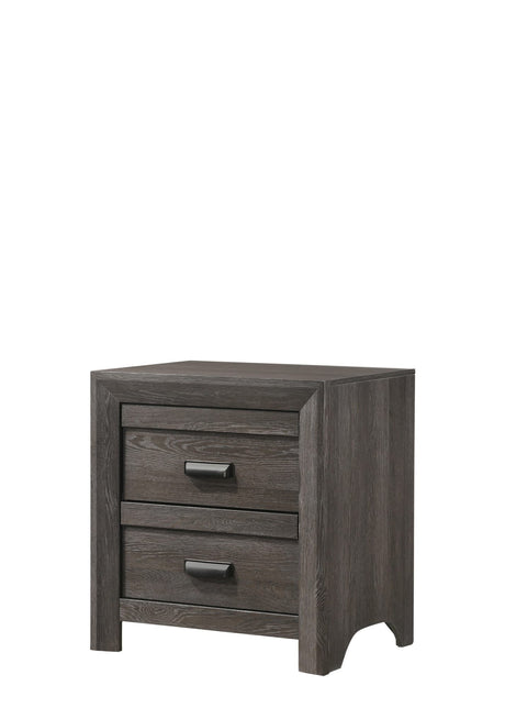 Adelaide Nightstand Brown, Contemporary Modern Wood, 2 Spacious Drawers - Ella Furniture