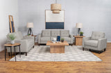 Bowen 3-piece Upholstered Track Arm Tufted Sofa Set Beige 506785-S3 - Ella Furniture
