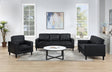 Ruth 3-piece Upholstered Track Arm Sofa Set Black 508361-S3 - Ella Furniture