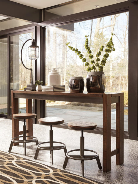 Torjin Brown/Gray Counter Height Dining Table And 4 Barstools - Ella Furniture
