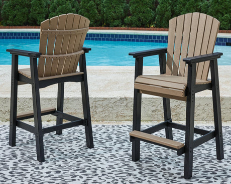 Fairen Trail Black/driftwood Barstool (Set Of 2) - Ella Furniture