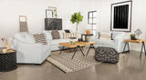 Ashlyn Ashlyn 3-piece Upholstered Sloped Arm Sofa Set White 509891-S3 - Ella Furniture